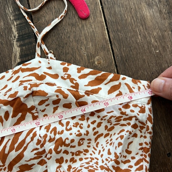 Jealous Tomato Medium ANIMAL PRINT BELTED WOVEN SLEEVELESS MIDI DRESS - Picture 7 of 11